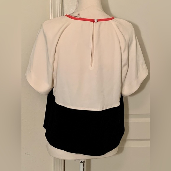 Rachel Roy Two Tone Short-Sleeve Blose - Picture 6 of 6